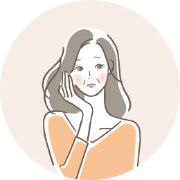ほうれい線で悩む女性イメージ
