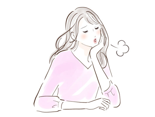 悩む女性イラスト