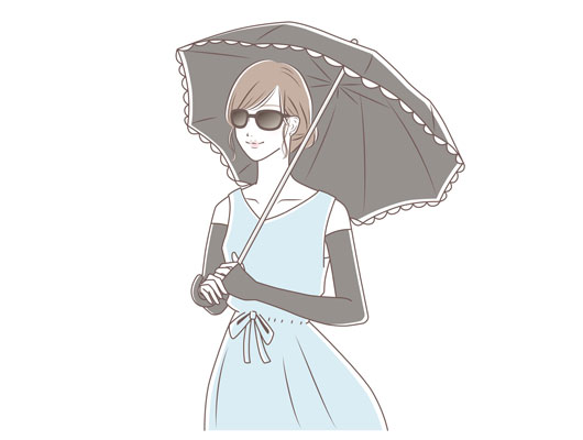 サングラスの女性イラストイメージ