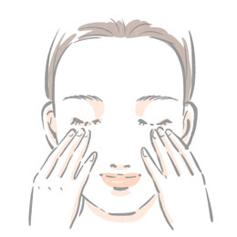 女性のまぶたマッサージのイメージ