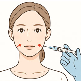 口角ボトックスのイラストイメージ