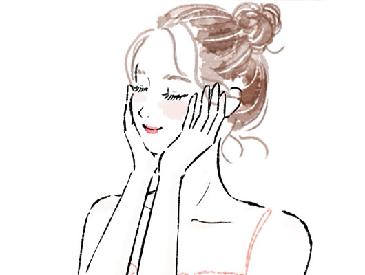効果を実感する女性イメージイラスト